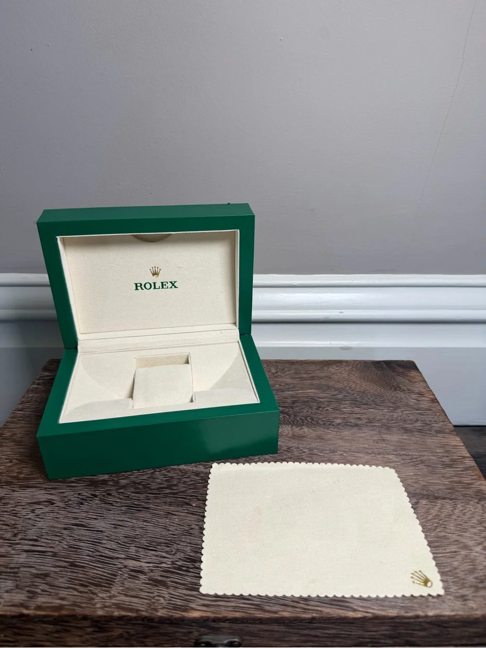 Rolex Green and Cream  Watch Box